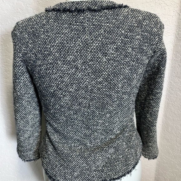 Emerson Rose Blue Tweed Jacket Women’s Medium M Zipper MSRP $199. - Picture 5 of 10